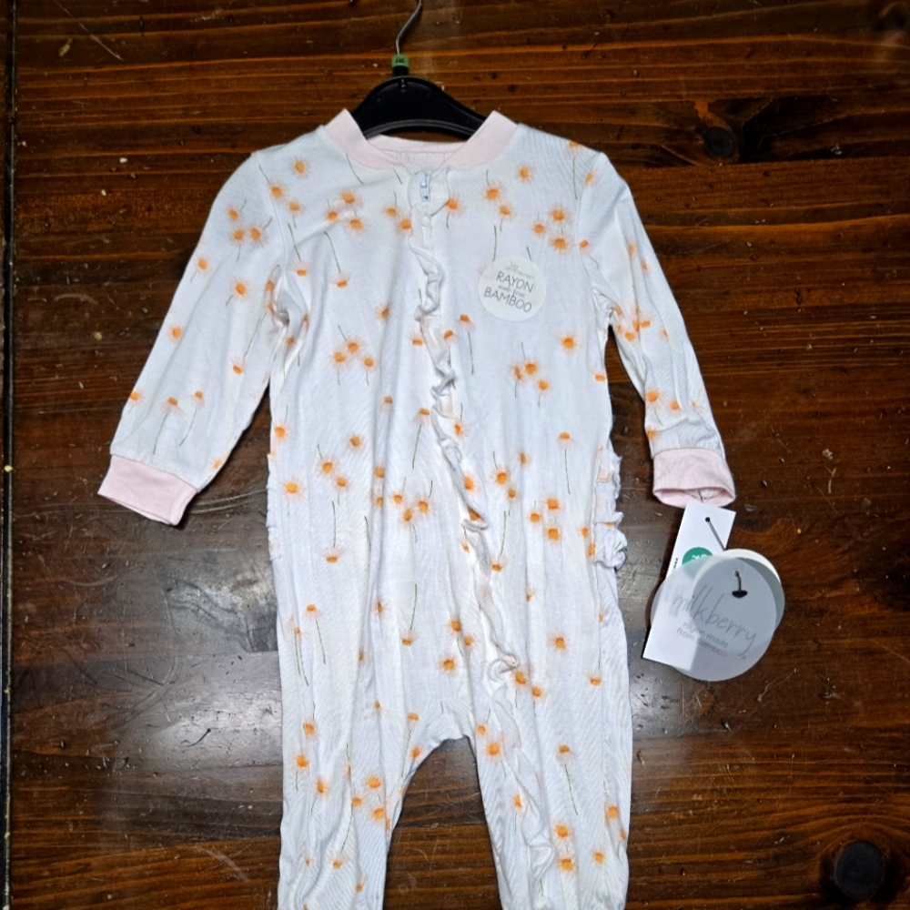 Milkberry Bamboo 6-9M Sleep n Play NWT